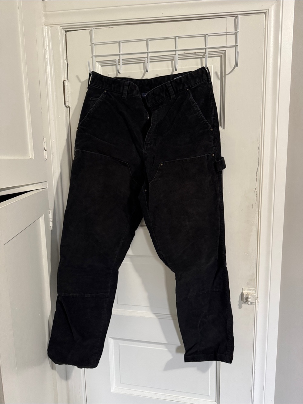 Gap Corduroy Carpenter Pant Black Cargo Pants Waist 30